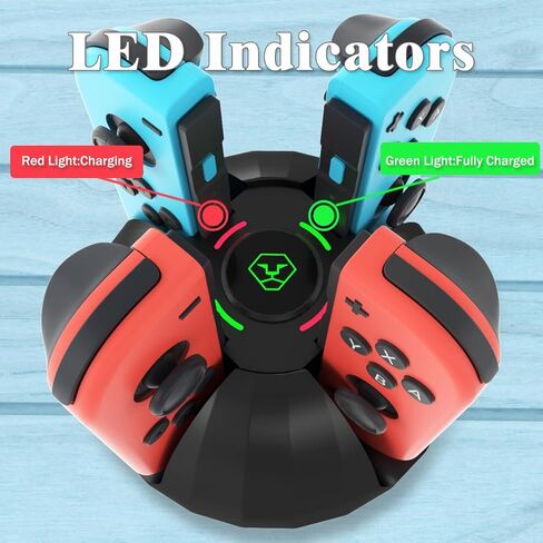 JoyCon Charger Dock for Nintendo Switch, Controller Charger Station Support Charge Four Joycons, Fast Charging Dock Stand for Switch Controller JoyCon in Kuwait