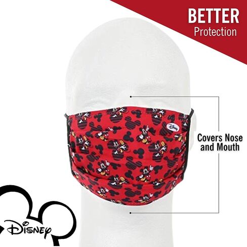 Concept One Disney Mickey Mouse Cloth Face Mask, Officially Licensed, Washable, Kids in Saudi Arabia