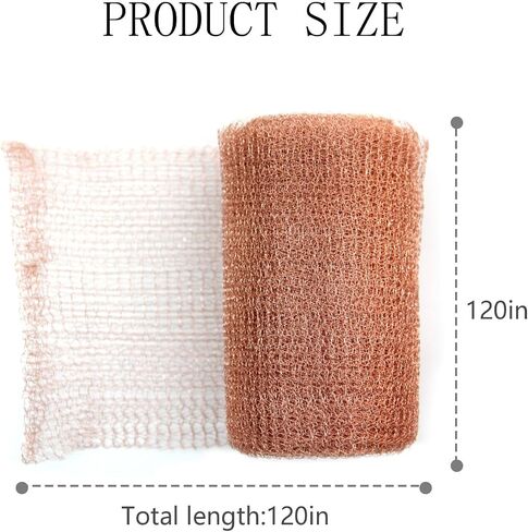 Copper Mesh 5in×32ft， Rodent Mesh Barrier Copper Mesh for Pest Control Hole and Gap Filler Suitable for Blocking Garden House and Distillation in Saudi Arabia