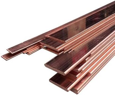 1/8 بوصة × 2-3/4 بوصة × 12 بوصة، شريط مسطح بحافة مستديرة من النحاس C110 in Kuwait