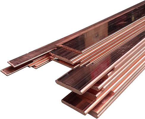 1/8 بوصة × 2-3/4 بوصة × 12 بوصة، شريط مسطح بحافة مستديرة من النحاس C110 in Kuwait