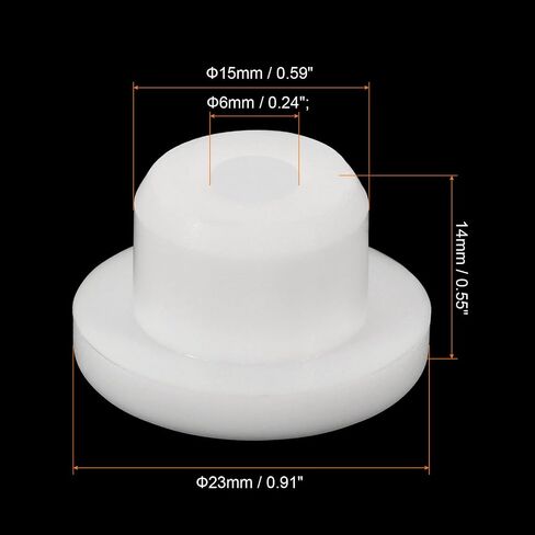 MECCANIXITY Silicone Rubber Hole Plug Soft Flexible Stopper for 9-10mm Hole White 18 Pieces in Saudi Arabia