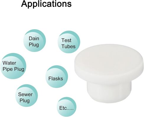 MECCANIXITY Silicone Rubber Hole Plug Soft Flexible Stopper for 9-10mm Hole White 18 Pieces in Saudi Arabia