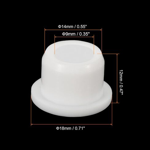 MECCANIXITY Silicone Rubber Hole Plug Soft Flexible Stopper for 9-10mm Hole White 18 Pieces in Saudi Arabia