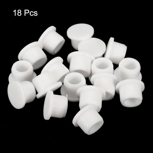 MECCANIXITY Silicone Rubber Hole Plug Soft Flexible Stopper for 9-10mm Hole White 18 Pieces in Saudi Arabia