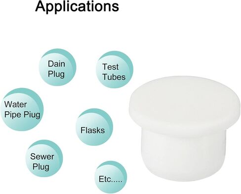 MECCANIXITY Silicone Rubber Hole Plug Soft Flexible Stopper for 9-10mm Hole White 18 Pieces in Saudi Arabia