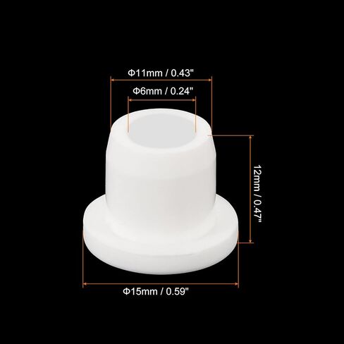 MECCANIXITY Silicone Rubber Hole Plug Soft Flexible Stopper for 9-10mm Hole White 18 Pieces in Saudi Arabia