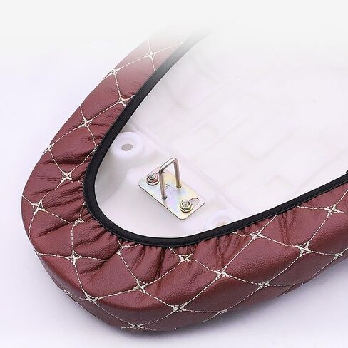 3D Leather Motorcycle Seat Cover Motorcycle Scooter Seat Cover Anti-Slip Cushion Waterproof Breathable Fashion Motorcycle Seat Cushion Protector (Brown XXL) in Saudi Arabia