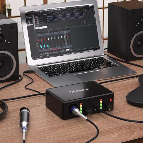 USB Audio Interface Solo Audio Interface with XLR and 1/4" (6.35 mm) Jack +48V Phantom Power for Recording Music Production Streaming Podcasts and Any Other Device for Real-time Monitoring. in Kuwait