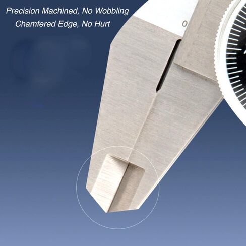 قرص فرجار 0-6 بوصة 0.001 بوصة، أداة قياس ميكانيكية من الفولاذ المقاوم للصدأ مقاومة للصدمات، قياسات الهوية والقطر والعمق والخطوة، وجه أسود in Kuwait