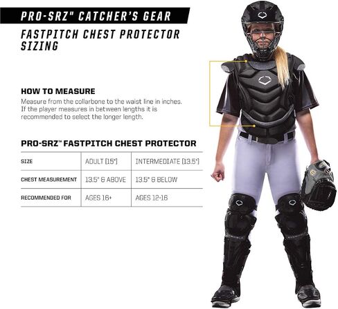 Evoshield Pro-Srz™ Catcher's Chest Protector - Baseball w/ NOCSAE Guard and Fastpitch in Kuwait