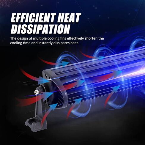 شريط إضاءة LED Auxbeam 52 بوصة 300 وات، 30000 لومن مقاوم للماء ضوء العمل على الطرق الوعرة، مصباح القيادة على الطرق الوعرة، عدسة 5D صف مزدوج، مجموعة مصابيح الضباب مع حزام الأسلاك لشاحنات الالتقاط SUV ATV UTV Boat in Kuwait