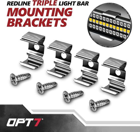 OPT7 4pcs Mounting Brackets for Redline Standard/Double LED Tailgate Light Bar in Kuwait
