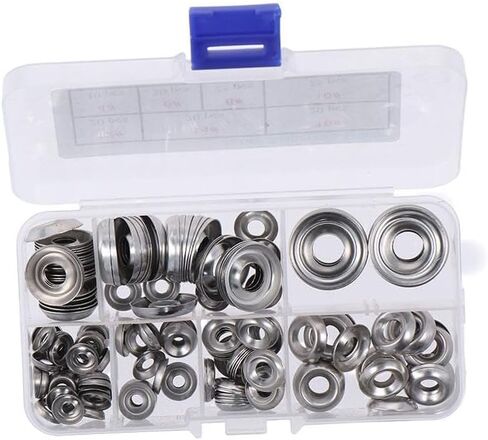 FEIYING 170Pcs Countersunk Washers Finishing Cup Countersunk Washer Kit, 4#6#8#10#12#14#16 Finish Washers, 304 Stainless Steel Finishing Cup Countersunk Washer Assortment Set in Saudi Arabia