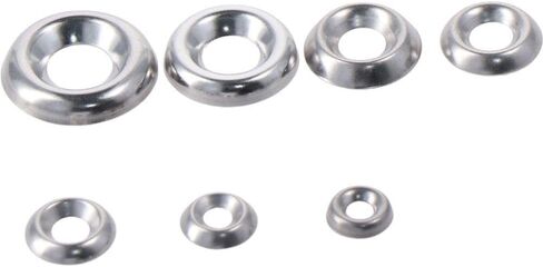 FEIYING 170Pcs Countersunk Washers Finishing Cup Countersunk Washer Kit, 4#6#8#10#12#14#16 Finish Washers, 304 Stainless Steel Finishing Cup Countersunk Washer Assortment Set in Saudi Arabia