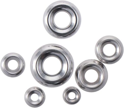 FEIYING 170Pcs Countersunk Washers Finishing Cup Countersunk Washer Kit, 4#6#8#10#12#14#16 Finish Washers, 304 Stainless Steel Finishing Cup Countersunk Washer Assortment Set in Saudi Arabia