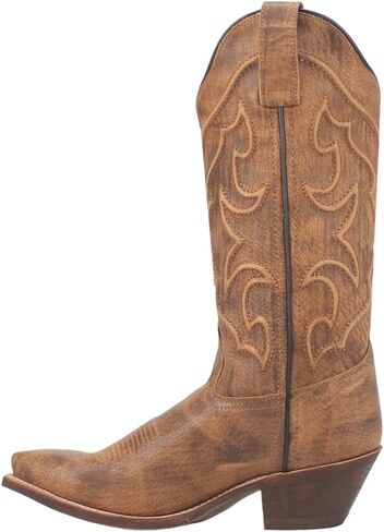 Laredo Womens Reva Snip Toe Casual Boots Mid Calf Low Heel 1-2" - Brown in Kuwait