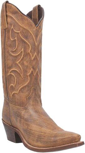 Laredo Womens Reva Snip Toe Casual Boots Mid Calf Low Heel 1-2" - Brown in Kuwait