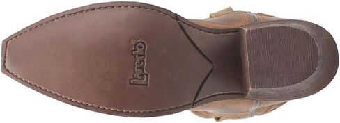 Laredo Womens Reva Snip Toe Casual Boots Mid Calf Low Heel 1-2" - Brown in Kuwait