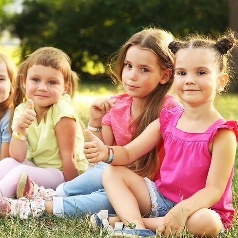14 Pieces Children Safety ID Wristband Reusable Identification Bracelets Waterproof ID Band Safety Wristband for Boys and Girls (Cute Style) in Saudi Arabia