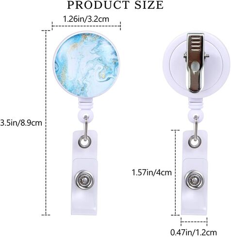 3Pcs Retractable Badge Reel Holders, Cute Animals Badge Holders with Alligator Clip, Name ID Card Badge Reels for Teachers Students Doctors Nurses Volunteers in Saudi Arabia