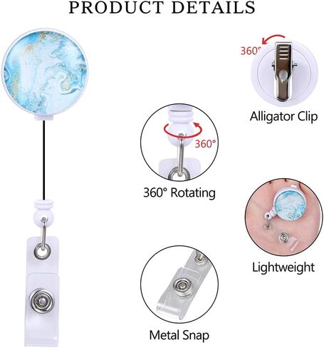 3Pcs Retractable Badge Reel Holders, Cute Animals Badge Holders with Alligator Clip, Name ID Card Badge Reels for Teachers Students Doctors Nurses Volunteers in Saudi Arabia