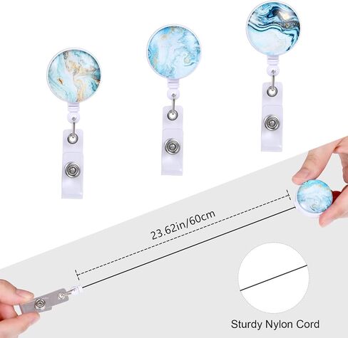 3Pcs Retractable Badge Reel Holders, Cute Animals Badge Holders with Alligator Clip, Name ID Card Badge Reels for Teachers Students Doctors Nurses Volunteers in Saudi Arabia