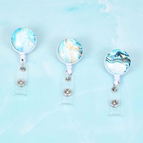 3Pcs Retractable Badge Reel Holders, Cute Animals Badge Holders with Alligator Clip, Name ID Card Badge Reels for Teachers Students Doctors Nurses Volunteers in Saudi Arabia