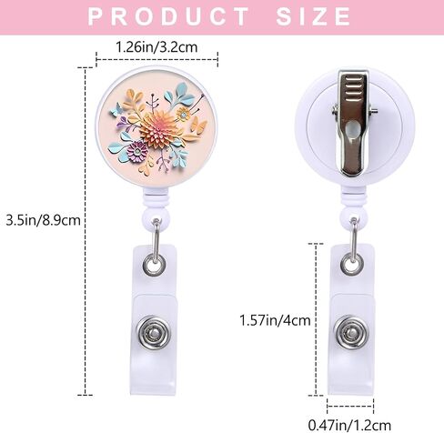3Pcs Retractable Badge Reel Holders, Cute Animals Badge Holders with Alligator Clip, Name ID Card Badge Reels for Teachers Students Doctors Nurses Volunteers in Saudi Arabia