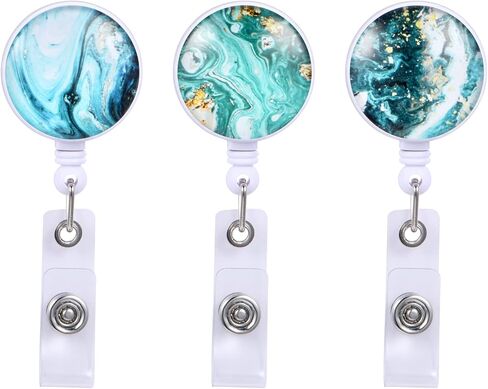 3 قطع حامل بكرة شارة قابلة للسحب، حامل شارة قابل للسحب على شكل زهرة مع مشبك تمساح، بكرة شارة بطاقة الهوية للمتطوعين من طلاب معلم التمريض in Kuwait