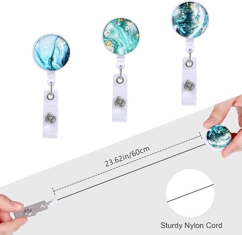 3 قطع حامل بكرة شارة قابلة للسحب، حامل شارة قابل للسحب على شكل زهرة مع مشبك تمساح، بكرة شارة بطاقة الهوية للمتطوعين من طلاب معلم التمريض in Kuwait