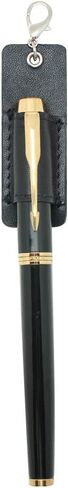 Genuine Leather Pen Holder, 2 Pack Boshiho Pen Pencil Holders for Badge Holder or Neck Lanyard (Black 2) in Kuwait