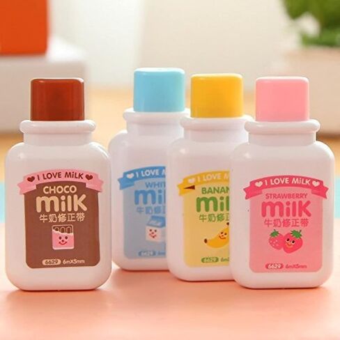 4PCS Milk Bottle Style Correction Tape (Random Color) in Saudi Arabia