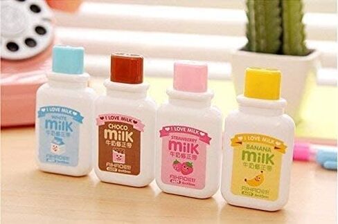 4PCS Milk Bottle Style Correction Tape (Random Color) in Saudi Arabia