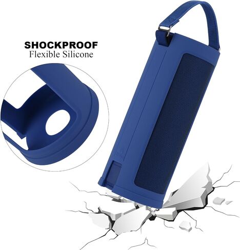 TXEsign Silicone Case Cover for Ultimate Ears MEGABOOM 3 Portable Wireless Bluetooth Speaker, Travel Protective Cover Carrying Pouch w Handle Adjustable Shoulder Strap (Lagoon Blue) in Saudi Arabia