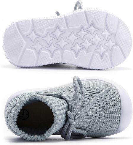 MORENDL Baby Sock Shoes Toddler Sneakers Infant Tennis Slip On Walking Shoes Boys & Girls Non-Slip Slippers in Kuwait