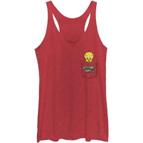 Looney Tunes Womens Looney Tunes Tweety Pocket Women's Racerback Tank Top in Kuwait