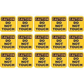 StickerTalk Caution Do Not Touch Vinyl Stickers, 15 Stickers, 1 inch by 1 inch Each in Kuwait