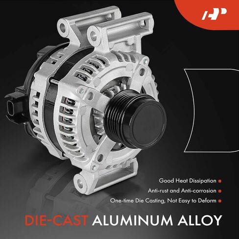A-Premium Alternator Compatible with Chevrolet & Buick Models - Malibu 2013-2015, Impala 2014-2015, Regal 2014-2017, Envision 2017-2020, 2.0L 2.5L, 12V 130A 5-Groove Decoupler Pulley CW in Saudi Arabia