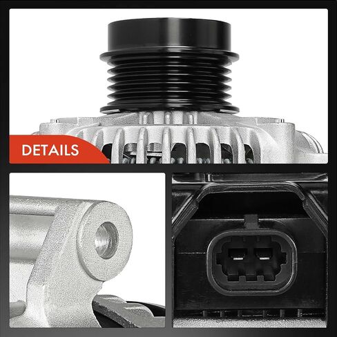 A-Premium Alternator Compatible with Chevrolet & Buick Models - Malibu 2013-2015, Impala 2014-2015, Regal 2014-2017, Envision 2017-2020, 2.0L 2.5L, 12V 130A 5-Groove Decoupler Pulley CW in Saudi Arabia