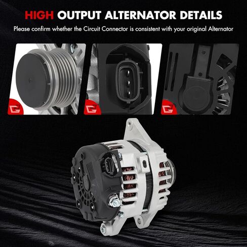 Alternator Fit for Hyundai for Elantra GT 1.6L 2018-2020 for Hyundai for Elantra 1.6L 2017-2020 for Kia for Sorento 2.4L 2011-2012, Replace 37300-2B960 2622503 in Kuwait