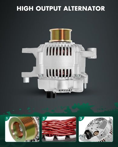 SCITOO Alternator Fit for Dodge for Ram 1500 2500 3500 4000 Van 99-00, Dakota Durango 99-00, 3.9L 5.2L 5.9L 8.0L - 12V 136Amp CW 7-Groove Pulley, Replace OE 13824 AND0129 113364 05104763AA 5104763AA in Saudi Arabia