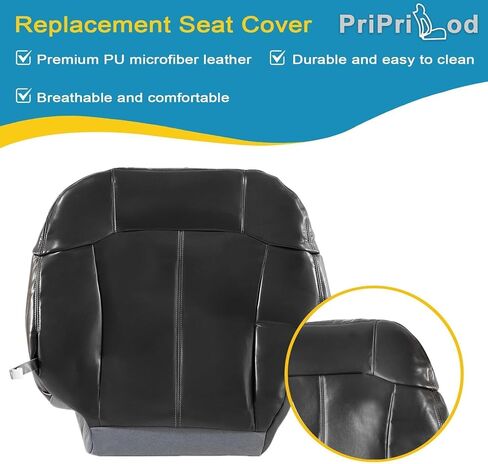 Priprilod #122 غطاء مقعد بديل من جانب الركاب باللون الرمادي الداكن متوافق مع Chevy Silverado GMC Sierra 1999 2000 2001 2002 in Saudi Arabia