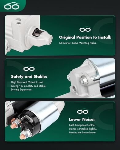 SCITOO Starters AM133636 مناسب لجزازات John Deere - Z-Trak 657/ 657A/667/667A/727/ 727A جميعها لـ Kawasaki 23HP لجرارات Kubota - Lawn T1770 2005-Bk FH GH500V 17HP Gas in Saudi Arabia