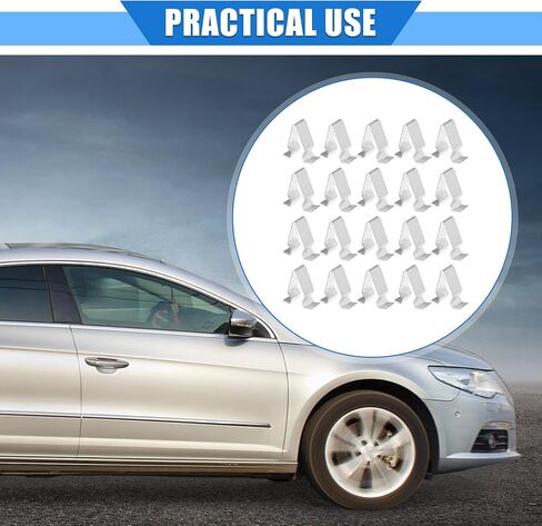 10 قطع من مشبك تثبيت عمود خلفي لصندوق السيارة متوافق مع VW Golf 2015-2021، مشبك تثبيت معدني متين فضي اللون in Saudi Arabia