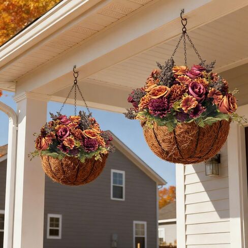 Artificial Fake Mums Flowers for Outdoors Decoration - 3 Bundles Faux Fall Chrysanthemum Rose Daisy Bouquet Silk Flower UV Resistant for Indoor Vase Party Table Decor in Saudi Arabia