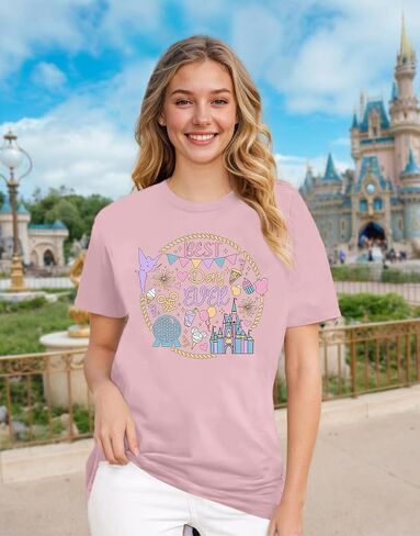Magical Shirt for Women Best Day Graphic T-Shirt Magic Kingdom Shirts Family Holiday Vacation Short Sleeve Tee Tops in Saudi Arabia