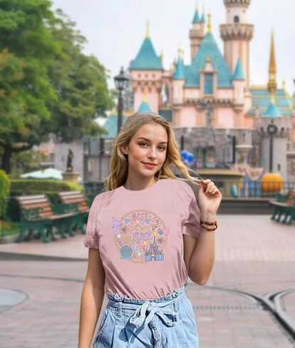 Magical Shirt for Women Best Day Graphic T-Shirt Magic Kingdom Shirts Family Holiday Vacation Short Sleeve Tee Tops in Saudi Arabia