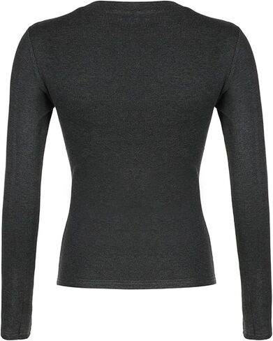 Women Long Sleeve Grunge Shirt Tops Y2K Graphic Aesthetic Gothic T Shirts Vintage Fairycore Tee Fall Clothes in Saudi Arabia