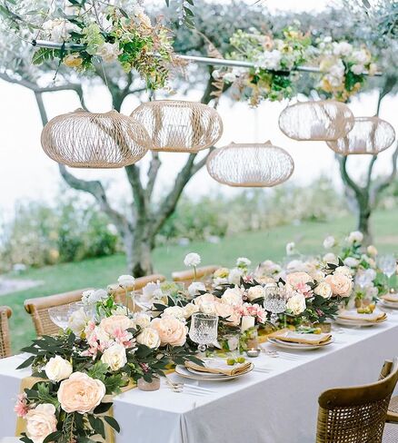 Lvydec 2 Pack Artificial Peony Flower Garland - 6ft Silk Peony Vine Willow Leaves Garland White Arch Flower Vine for Wedding Party Table Decoration (White) in Saudi Arabia